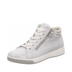 ARA dámské kotníkové tenisky metalické kožené bílé | 12-24499-04 Rom