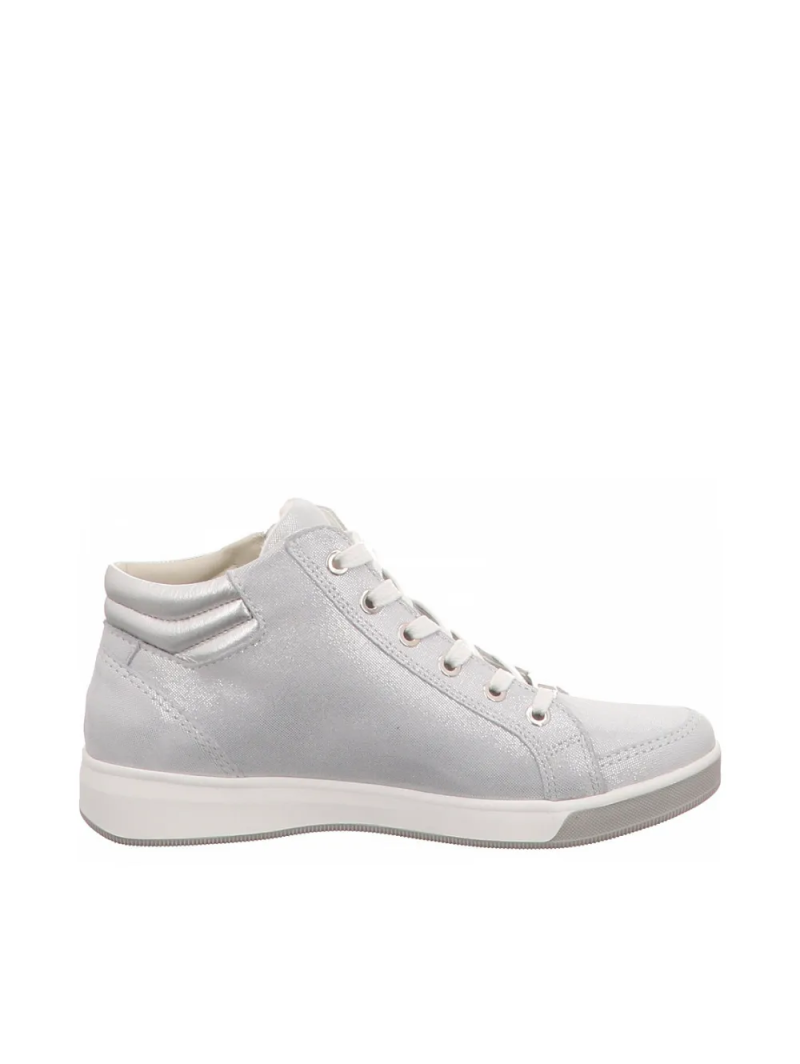 ARA dámské kotníkové tenisky metalické kožené bílé | 12-24499-04 Rom
