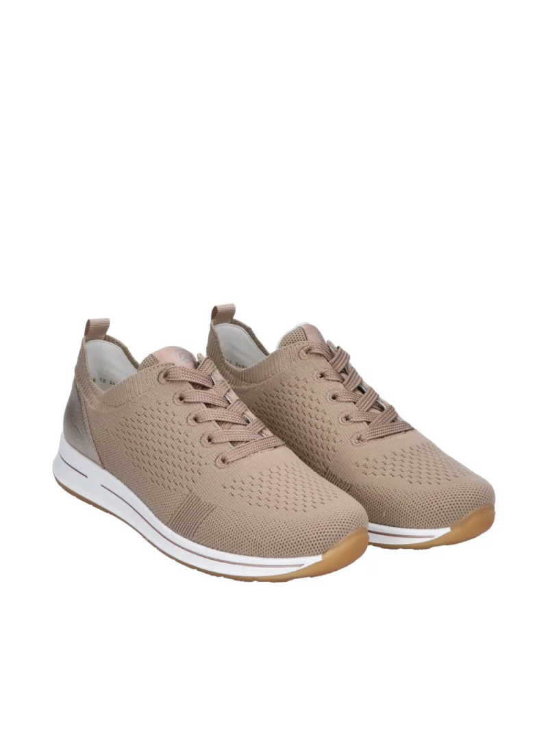 ARA dámské tenisky se zlatým detailem textilní béžové | 12-24807-08 Osaka