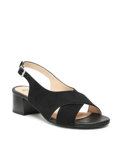 ARA dámské sandály na podpatku kožené černé | 12-25605-01 Prato