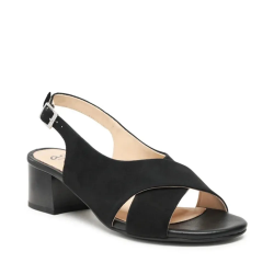 ARA dámské sandály na podpatku kožené černé | 12-25605-01 Prato