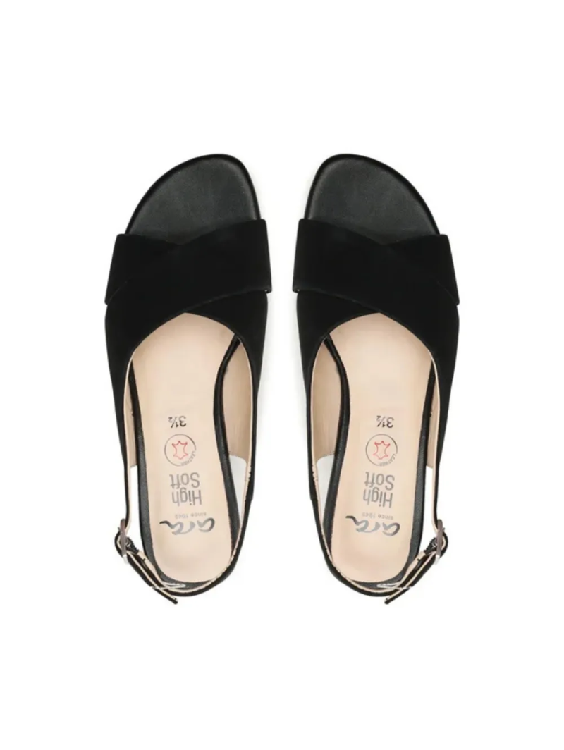 ARA dámské sandály na podpatku kožené černé | 12-25605-01 Prato