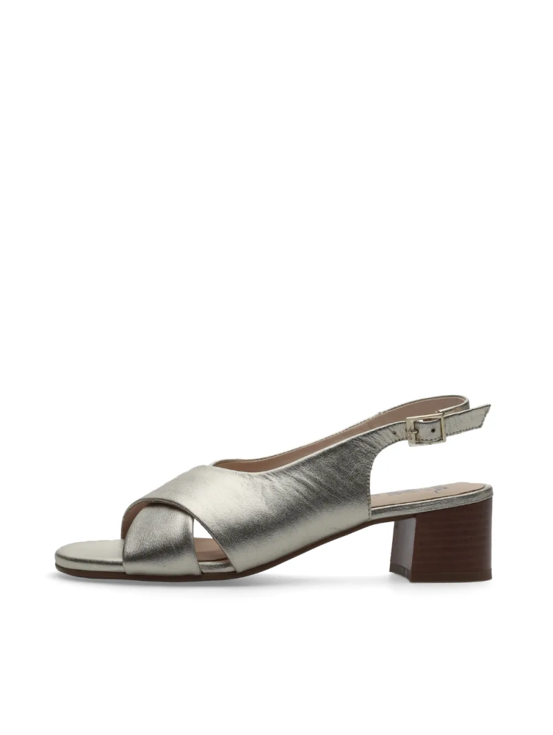 ARA dámské sandály na podpatku kožené zlaté | 12-25605-11 Prato