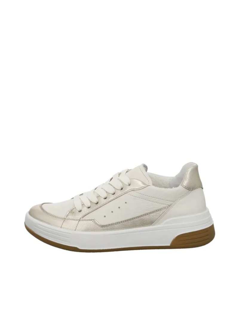 ARA dámské tenisky se zlatými detaily kožené krémové | 12-25700-11 Master