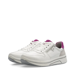 ARA dámské tenisky s barevnou patou kožené bílé | 12-27540-44 Sapporo