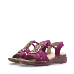 ARA dámské sandály s aplikací kožené růžové | 12-29008-15 Hawai