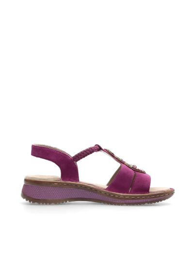 ARA dámské sandály s aplikací kožené růžové | 12-29008-15 Hawai