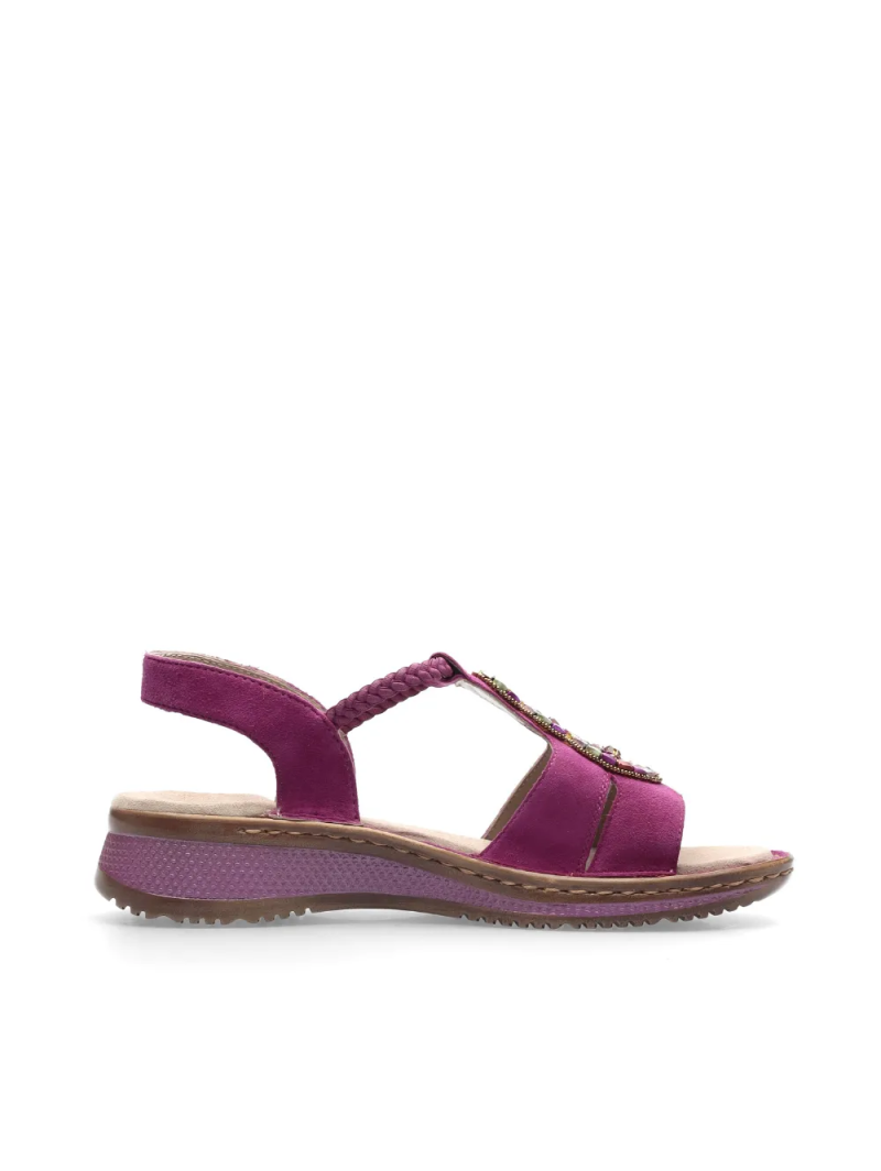 ARA dámské sandály s aplikací kožené růžové | 12-29008-15 Hawai