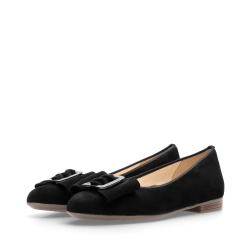 ARA dámské baleríny s mašlí semišové černé | 12-31328-01 Sardinia