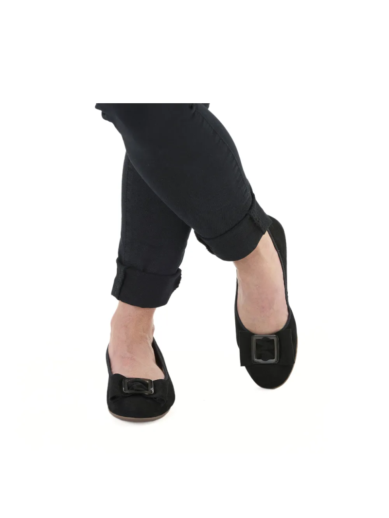 ARA dámské baleríny s mašlí semišové černé | 12-31328-01 Sardinia