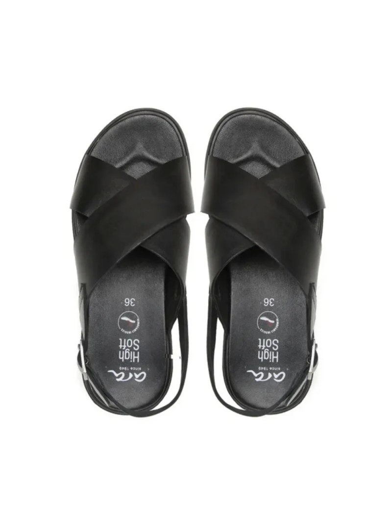 ARA dámské sandály s překříženými pásky kožené černé | 12-33516-01 Bilbao