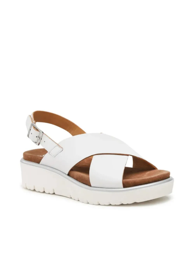 ARA dámské sandály s překříženými pásky kožené bílé | 12-33516-04 Bilbao