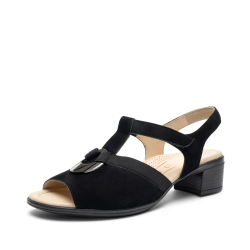 ARA dámské sandály na podpatku kožené černé | 12-35730-01 Lugano