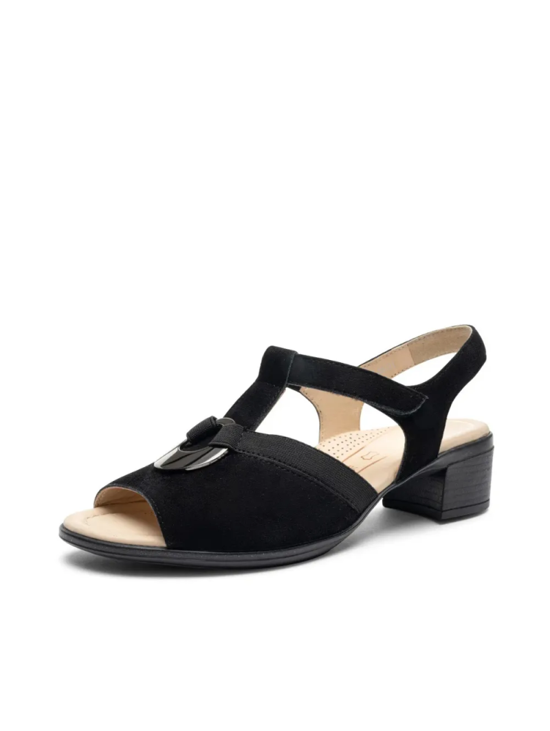 ARA dámské sandály na podpatku kožené černé | 12-35730-01 Lugano