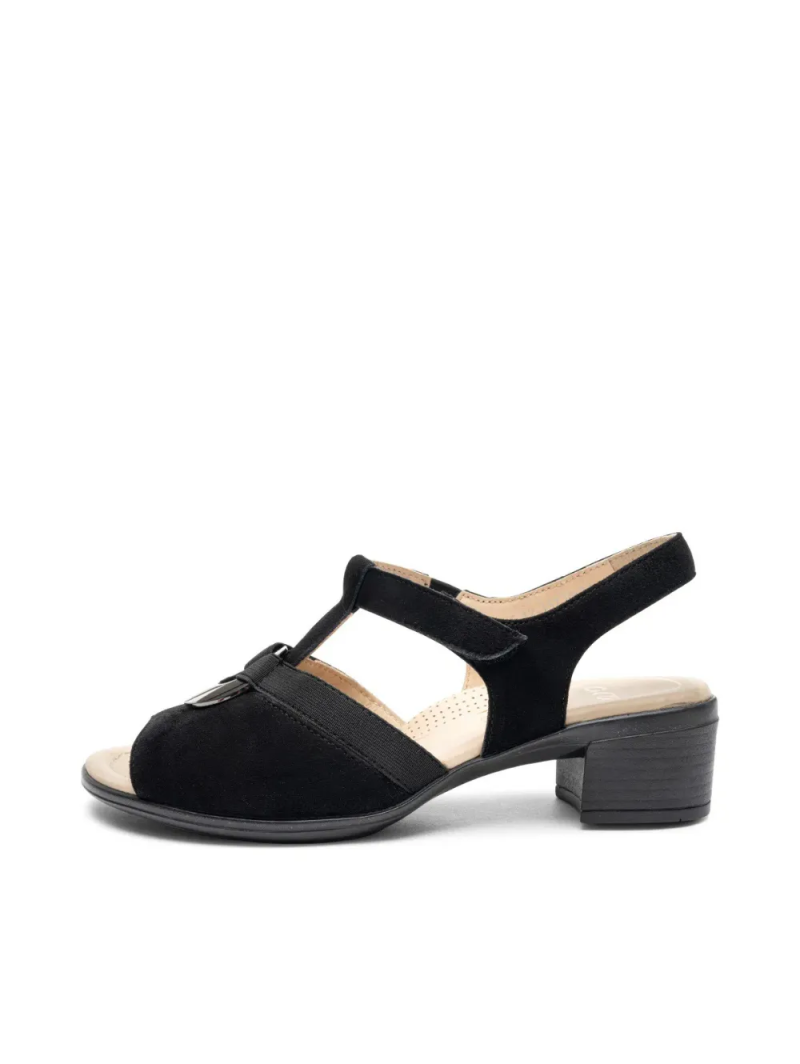 ARA dámské sandály na podpatku kožené černé | 12-35730-01 Lugano