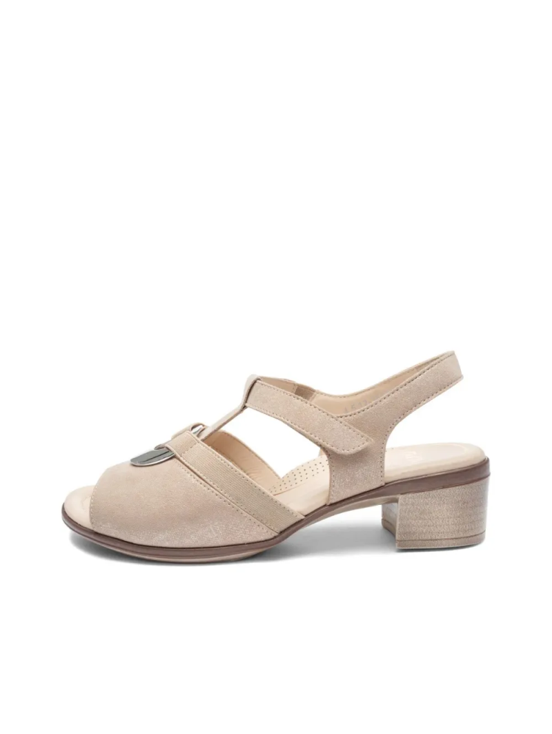 ARA dámské sandály na podpatku kožené béžové | 12-35730-05 Lugano