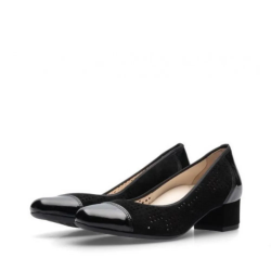 ARA dámské lodičky perforované kožené černé | 12-35827-01 Nizza