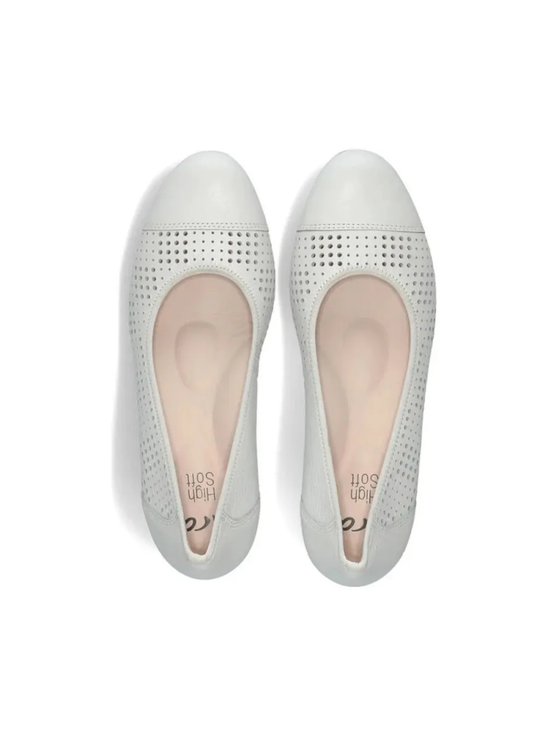 ARA dámské lodičky perforované kožené bílé | 12-35827-04 Nizza