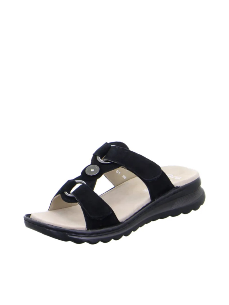 ARA dámské pantofle kožené černé | 12-47208-01 Tampa