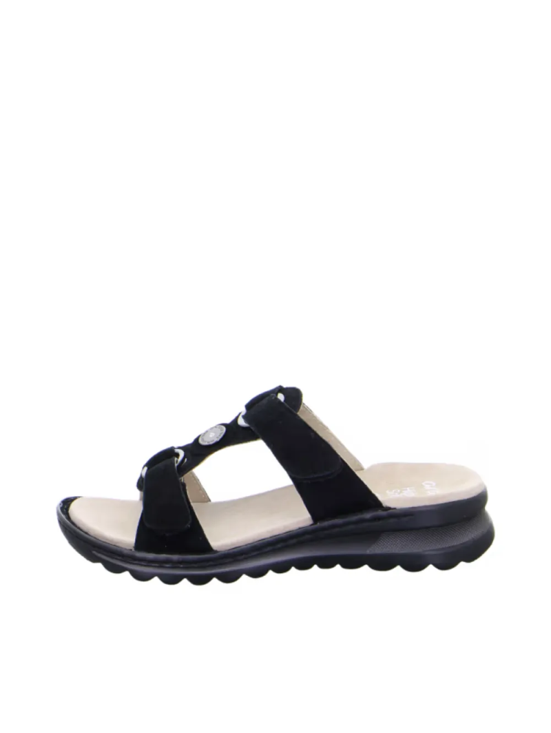 ARA dámské pantofle kožené černé | 12-47208-01 Tampa