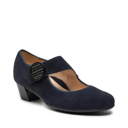ARA dámské lodičky s páskem přes nárt širší semišové modré | 12-63630-13 Catania