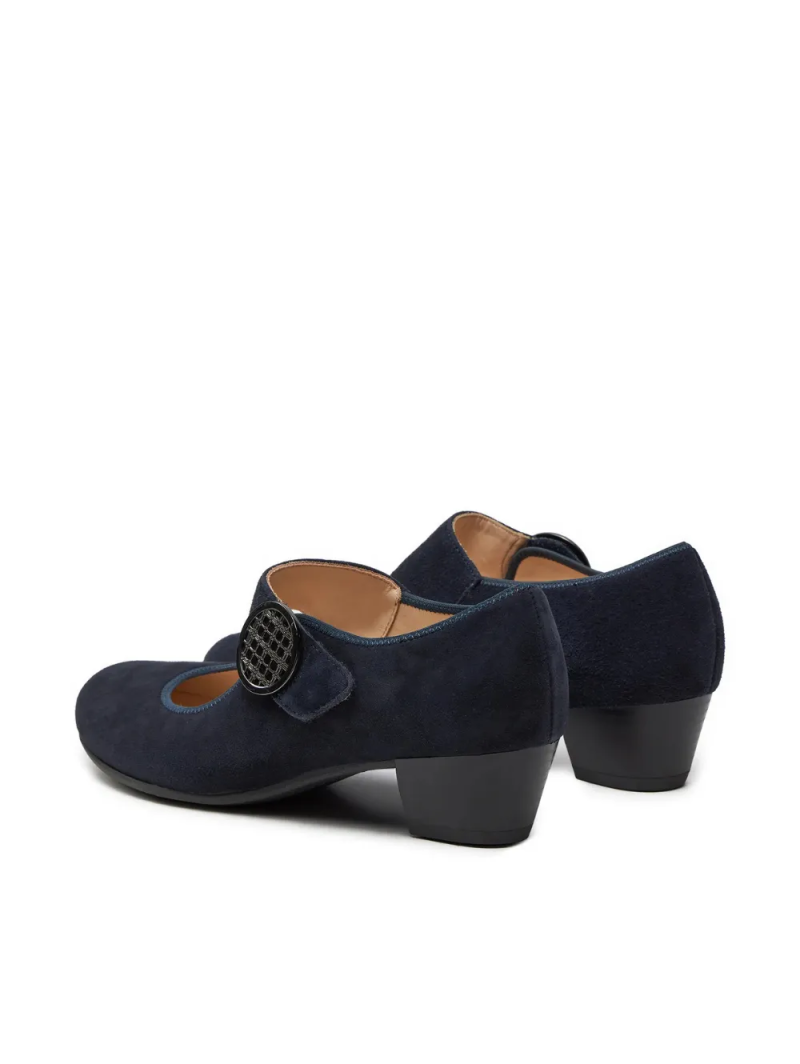ARA dámské lodičky s páskem přes nárt širší semišové modré | 12-63630-13 Catania