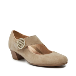 ARA dámské lodičky s páskem přes nárt širší semišové béžové | 12-63630-18 Catania