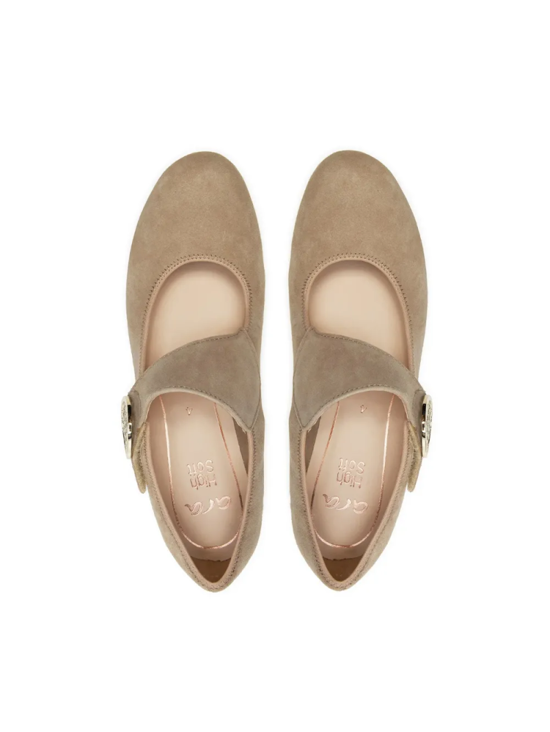 ARA dámské lodičky s páskem přes nárt širší semišové béžové | 12-63630-18 Catania