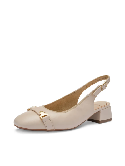 ARA dámské lodičky  s volnou patou širší kožené béžové | 12-20413-08 Graz