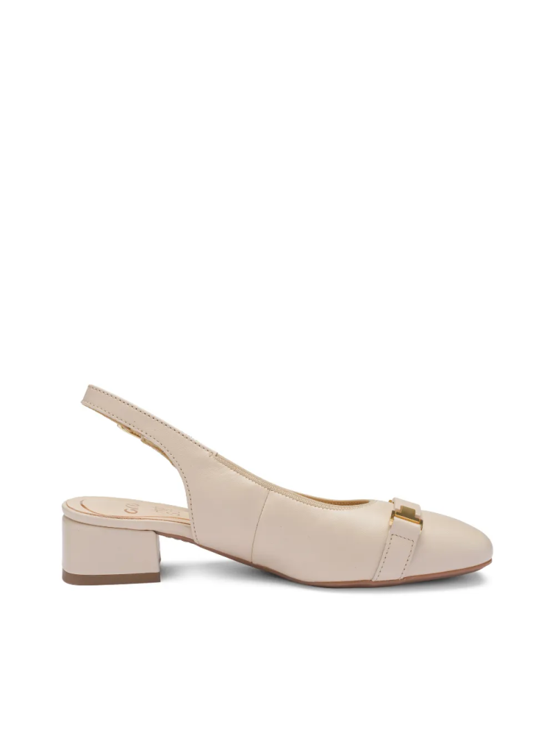 ARA dámské lodičky  s volnou patou širší kožené béžové | 12-20413-08 Graz