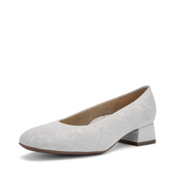 ARA dámské lodičky s hadím vzorem širší kožené bílé | 12-20418-10 Graz