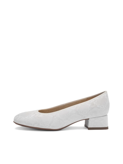 ARA dámské lodičky s hadím vzorem širší kožené bílé | 12-20418-10 Graz