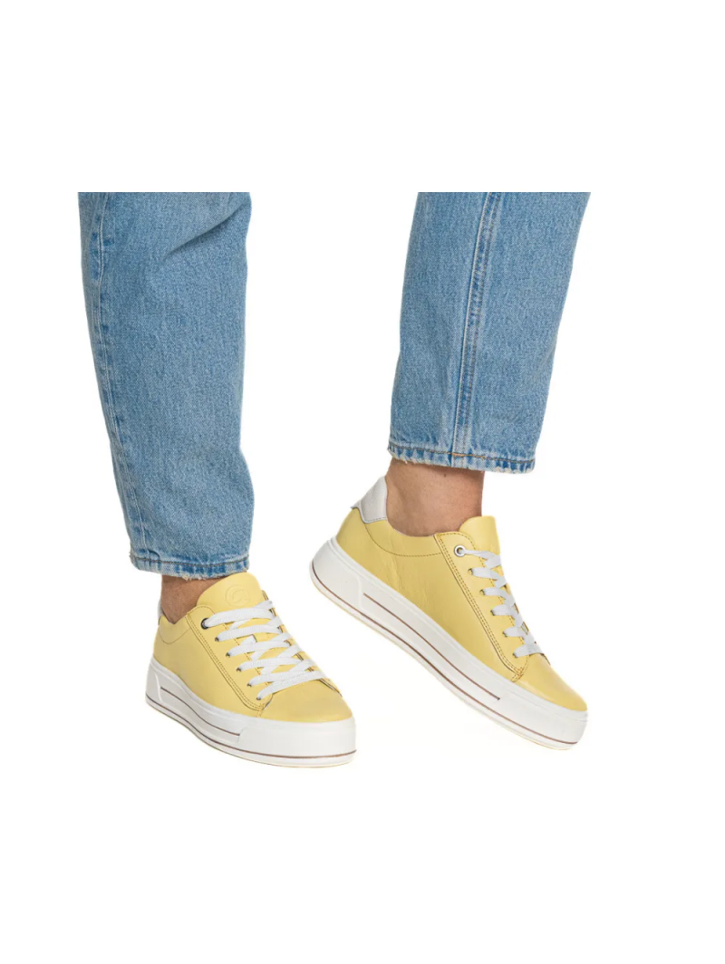 ARA dámské tenisky širší kožené žluté | 12-23003-77 Canberra