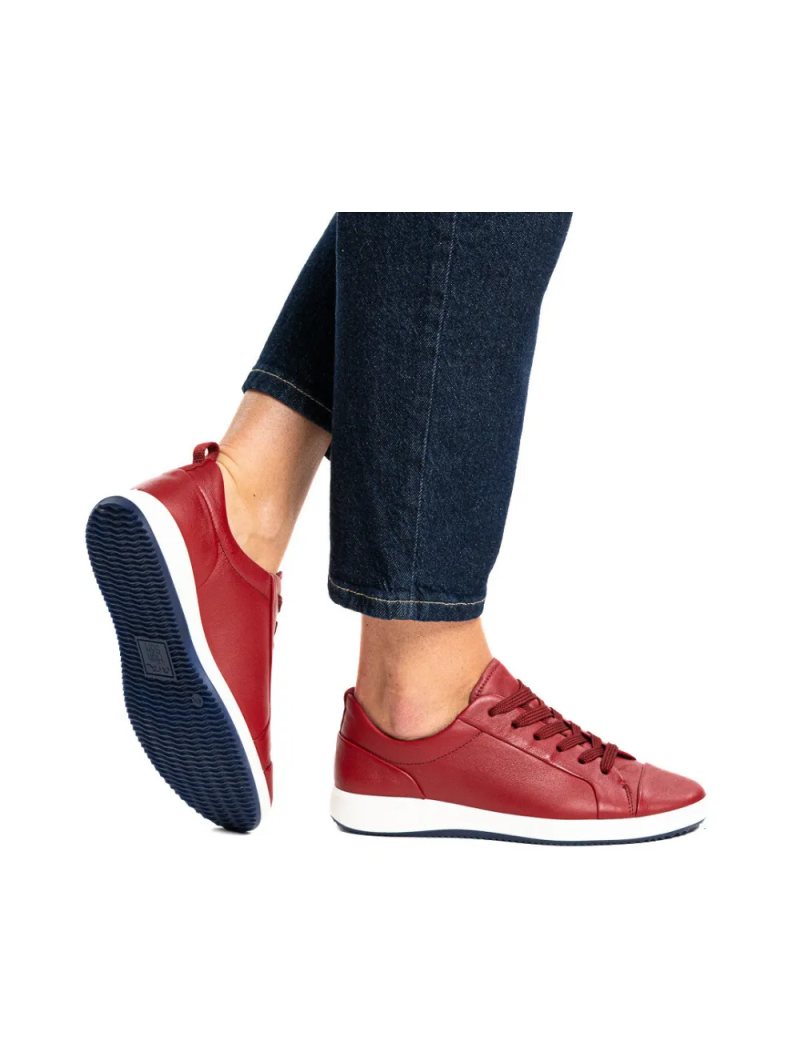 ARA dámské tenisky širší kožené červené | 12-23903-19 Roma