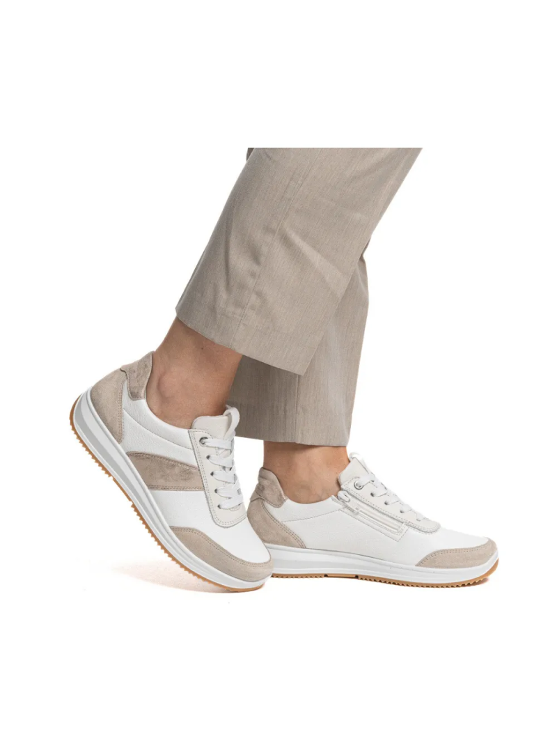 ARA dámské tenisky širší kožené bílé | 12-25532-08 Osaka