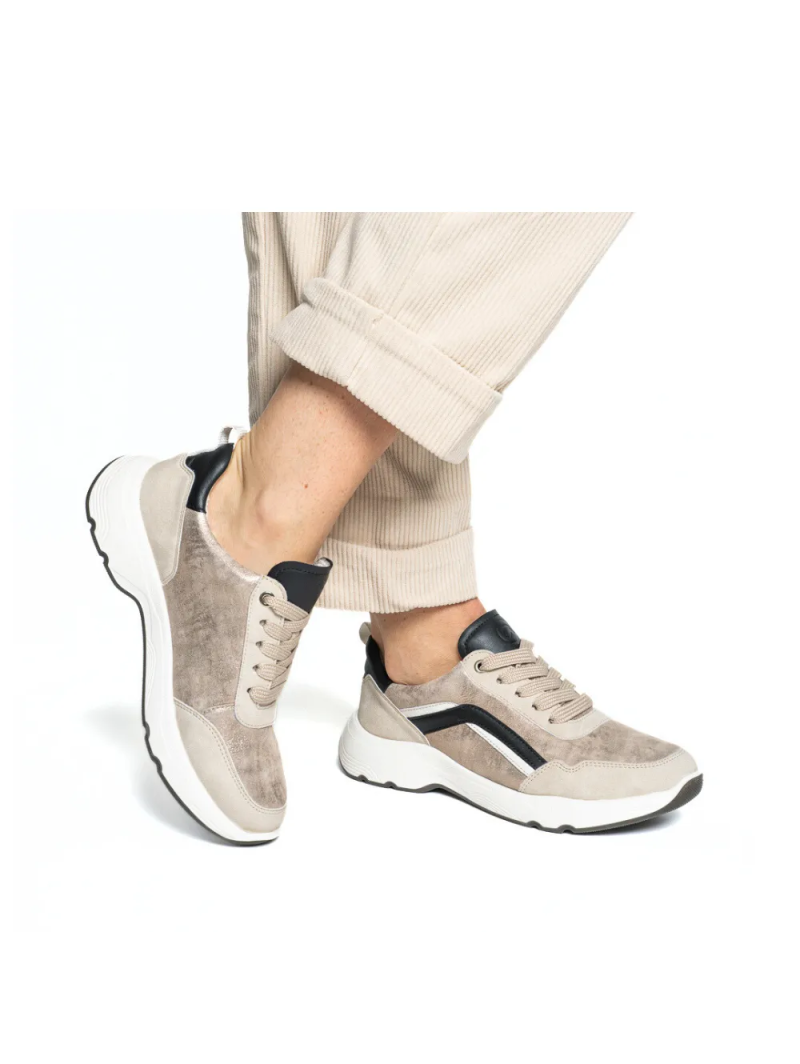 ARA dámské tenisky širší kožené béžové | 12-25802-05 Boston