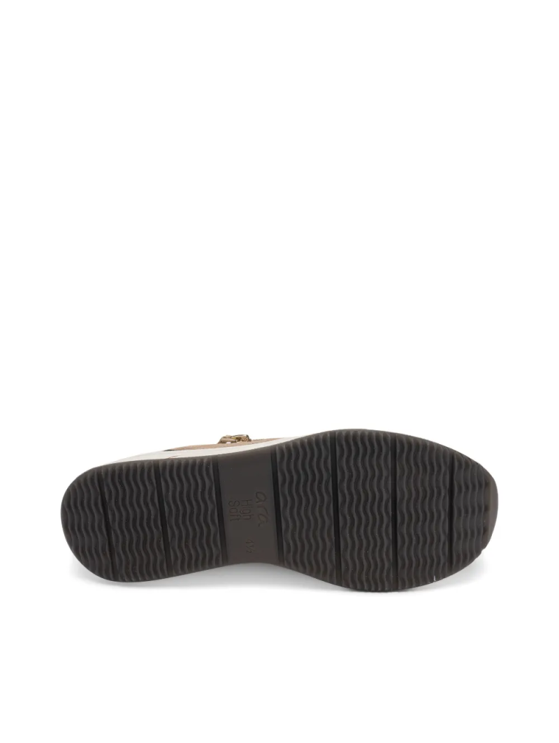 ARA dámské tenisky širší kožené béžovočerné | 12-27540-70 Sapporo