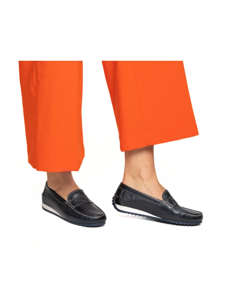 ARA dámské mokasíny na klínku kožené modré | 12-27702-02 Newport