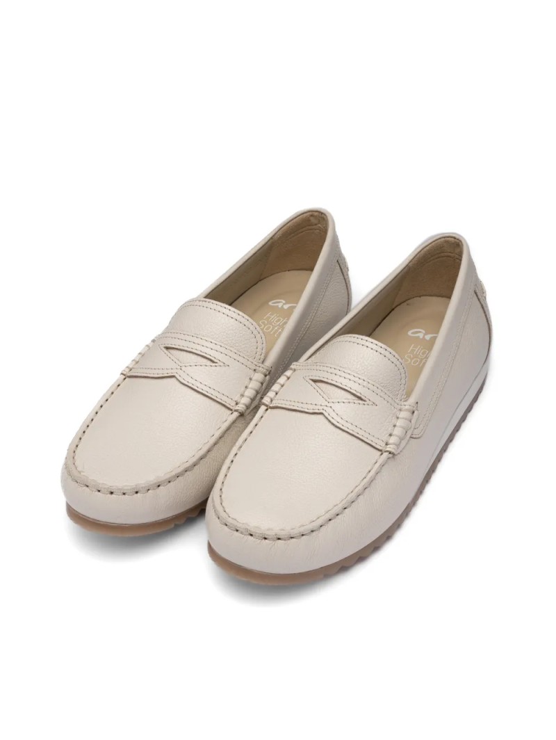 ARA dámské mokasíny na klínku kožené bílé | 12-27702-09 Newport
