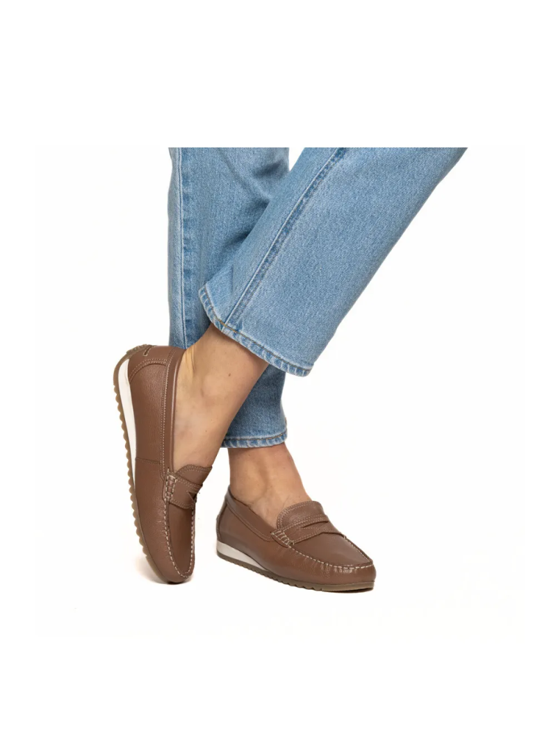 ARA dámské mokasíny na klínku kožené hnědé | 12-27702-13 Newport