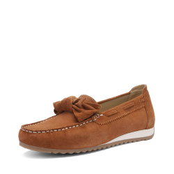 ARA dámské mokasíny na klínku  s mašlí kožené hnědé | 12-27706-03 Newport