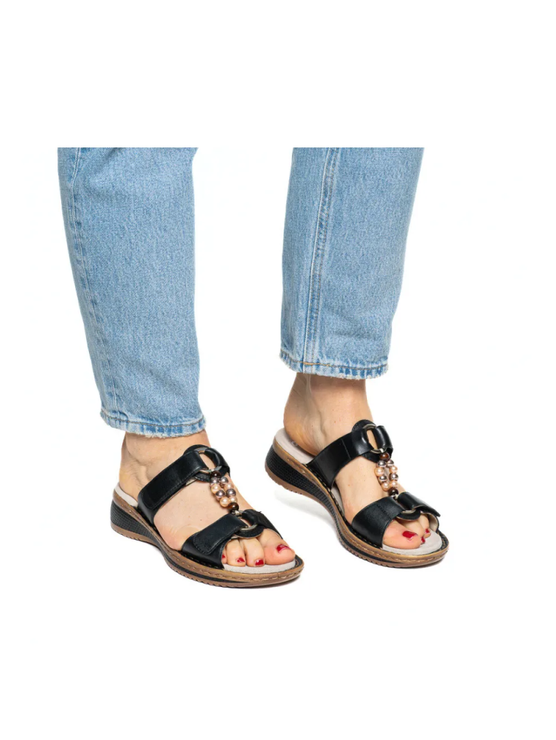 ARA dámské pantofle kožené černé | 12-29022-01 Hawaii