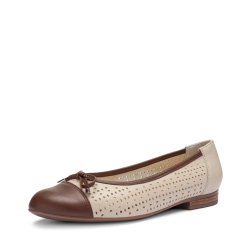 ARA dámské baleríny perforované kožené béžové  | 12-31344-03 Sardinia