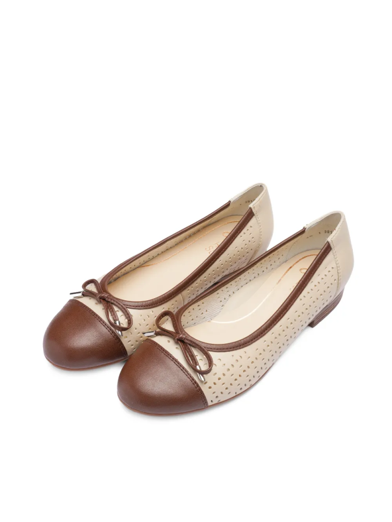 ARA dámské baleríny perforované kožené béžové  | 12-31344-03 Sardinia