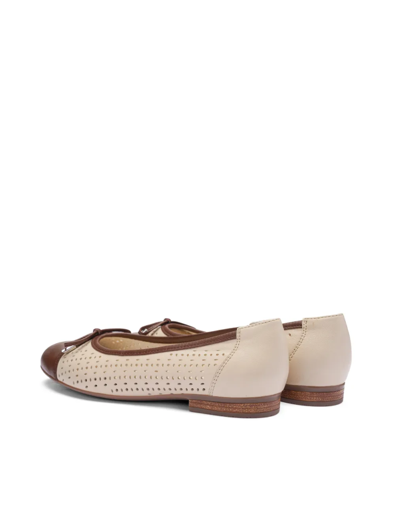 ARA dámské baleríny perforované kožené béžové  | 12-31344-03 Sardinia