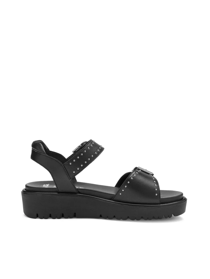 ARA dámské sandály na klínku kožené černé | 12-33517-01 Bilbao