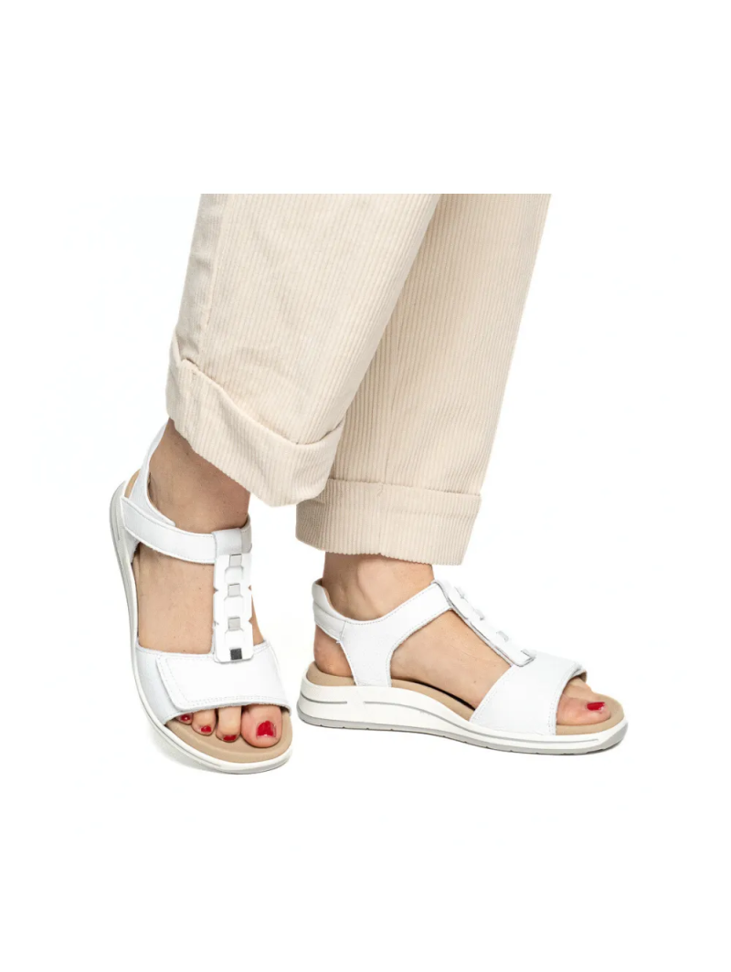 ARA dámské sandály širší kožené bílé | 12-34810-04 Osaka