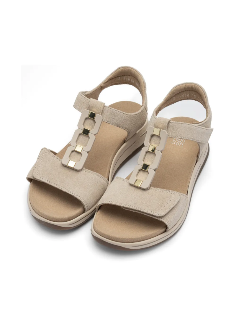 ARA dámské sandály širší semišové béžové | 12-34810-08 Osaka