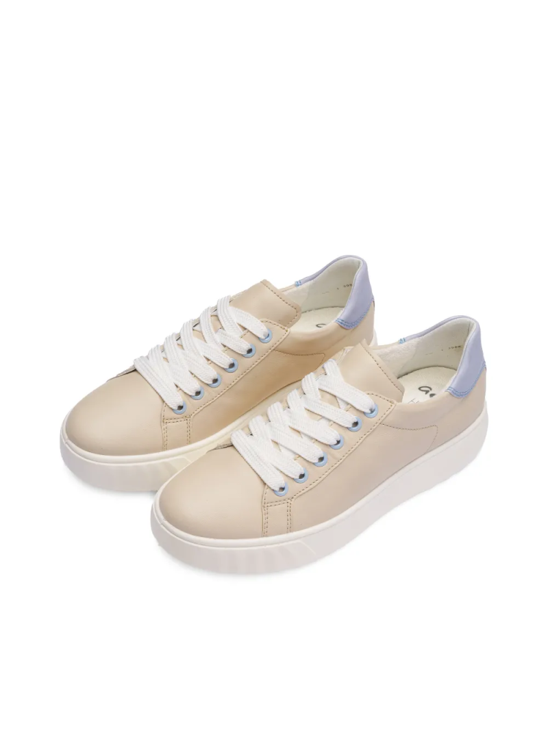 ARA dámské tenisky na vyšší podešvi kožené béžové | 12-46523-71 Monaco