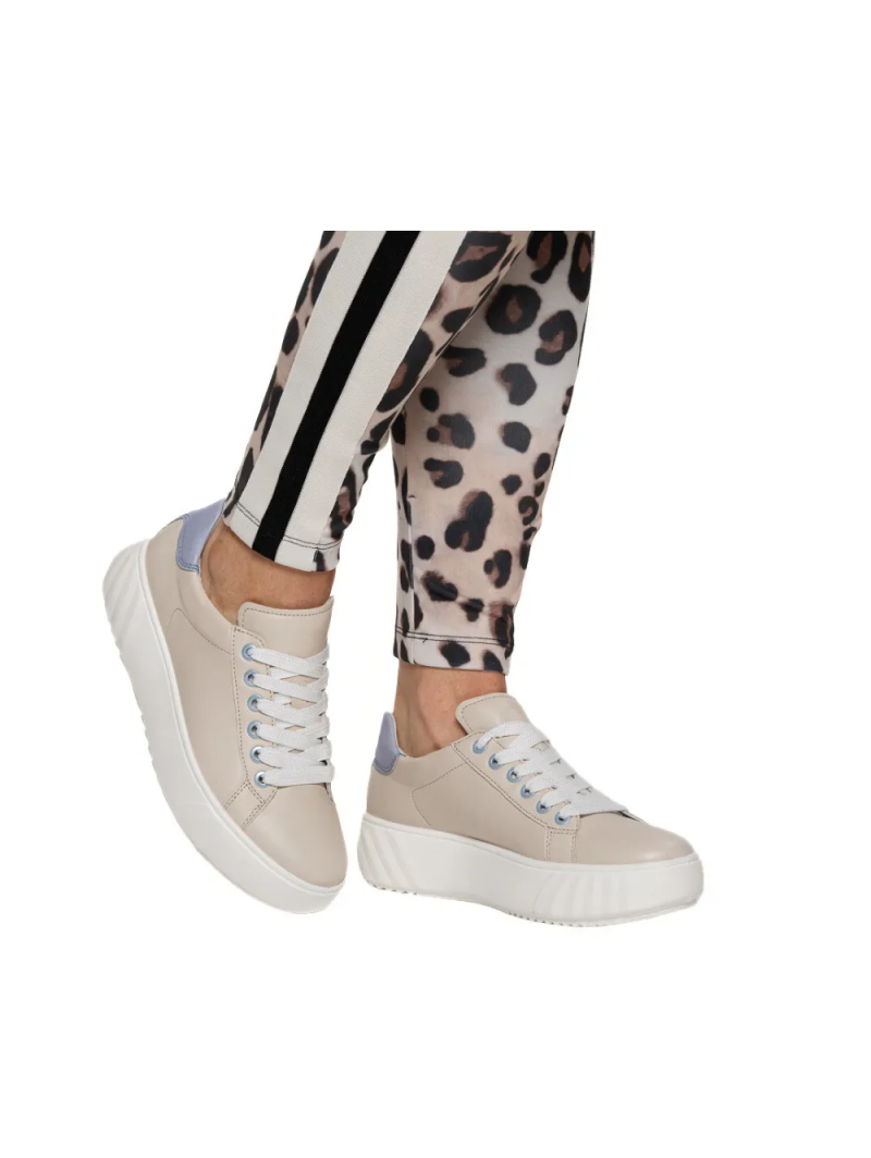 ARA dámské tenisky na vyšší podešvi kožené béžové | 12-46523-71 Monaco